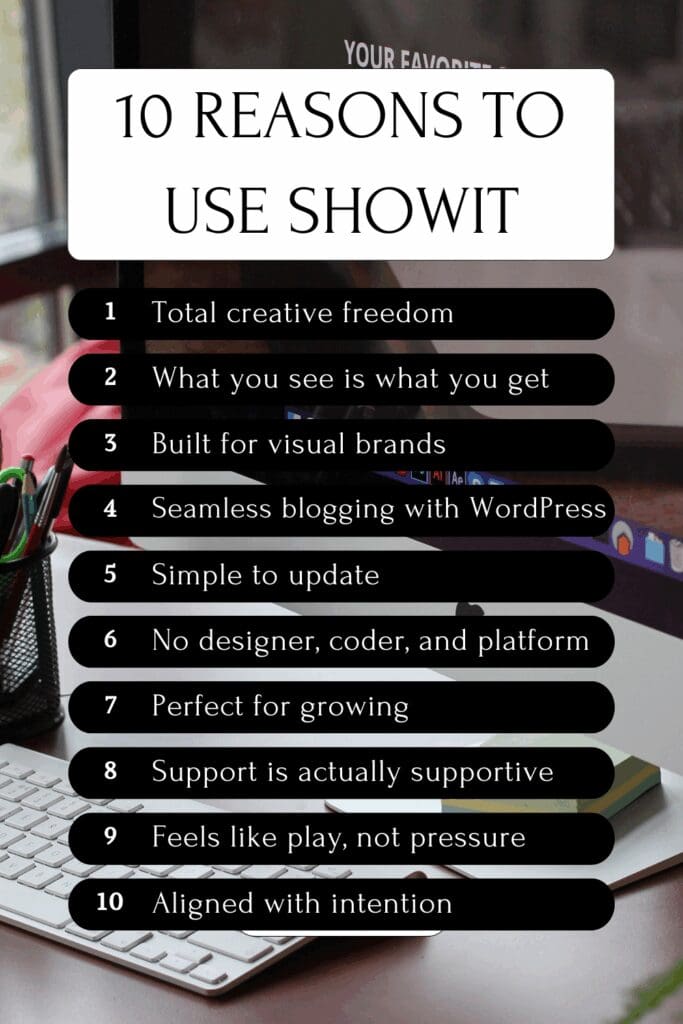Why Showit is the Platform to use for Creatives
